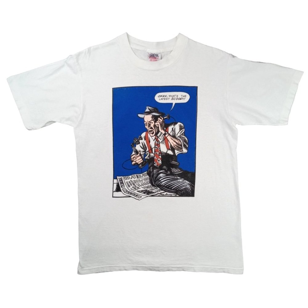 Vintage Procter Gamble Tshirt L Ultra Tide Oneita Comic 1991 Noir Advertisement